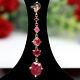 Natural 8 X 10 Mm. Oval With Round Red Ruby Long Pendant 925 Silver