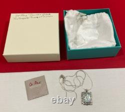 NEW OR PAZ PZ ISRAEL Sterling Silver 925 ROMAN GLASS Pendant 20 Necklace WithBOX