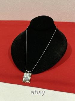 NEW OR PAZ PZ ISRAEL Sterling Silver 925 ROMAN GLASS Pendant 20 Necklace WithBOX