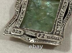 NEW OR PAZ PZ ISRAEL Sterling Silver 925 ROMAN GLASS Pendant 20 Necklace WithBOX