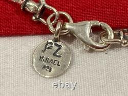 NEW OR PAZ PZ ISRAEL Sterling Silver 925 ROMAN GLASS Pendant 20 Necklace WithBOX