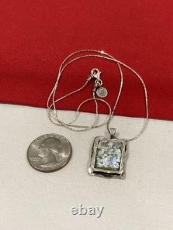 NEW OR PAZ PZ ISRAEL Sterling Silver 925 ROMAN GLASS Pendant 20 Necklace WithBOX