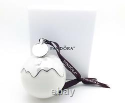 NEW PANDORA Limited 2018 Christmas Holiday Porcelain Ornament With Gift Box
