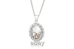 NEW Welsh Clogau Silver & Rose Gold Looking Glass Inner Charm Pendant £40 OFF