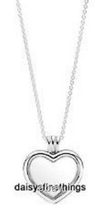 NEWithTAGS AUTHENTIC PANDORA NECKLACE FLOATING HEART LOCKET PENDANT #590544-60