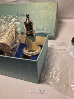 NOS Empire Silver Co Sterling Silver Weighted Glass Lined Salt Pepper Shakers