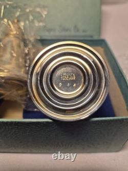 NOS Empire Silver Co Sterling Silver Weighted Glass Lined Salt Pepper Shakers
