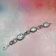 Nwot Or Paz Sterling Silver 925 Roman Glass Link Bracelet 6.75 Israel Pz Nice