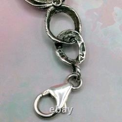 NWOT OR PAZ STERLING SILVER 925 ROMAN GLASS LINK BRACELET 6.75 ISRAEL PZ Nice