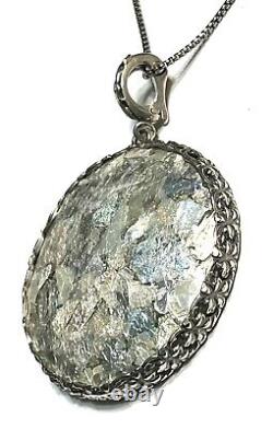 NWT STERLING SILVER 925 OR PAZ ROMAN GLASS LARGE PENDANT 22 CHAIN Israel PZ