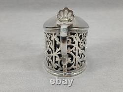 Nathan & Hayes Chester Sterling Silver & Cobalt Glass Condiment Pot C. 1903