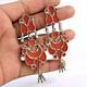 Natural Glass Sterling Silver Dangle Drop Elegant Engagement Earrings Jewelry