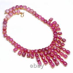 Natural Oval Cabochon Pink Ruby Necklace 17 925 Sterling Silver