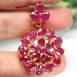 Natural Oval Red Ruby Pendant 925 Sterling Silver