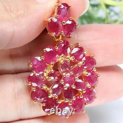 Natural Red Ruby Pendant 925 Sterling Silver