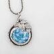 Necklace 925 Sterling Silver Ancient Roman Glass-original Gift