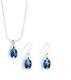 Necklace And Earring Set Fenton Glass Jewelry Sterling Silver. 925