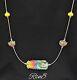 New Bnwt Incredible Handmade Lampwork Glass Sterling 925 Silver Necklace Chain