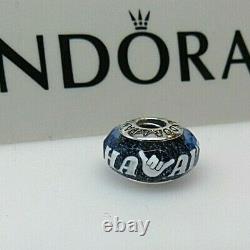 New with Box Pandora Shaka Brah Aloha Spirit Hang Ten Hawaii Murano Bead Charm