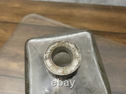 Nice-antique Victorian Sterling Silver Overlay Collar Etched Cut Glass Decanter