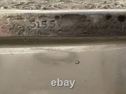 Nice-antique Victorian Sterling Silver Overlay Collar Etched Cut Glass Decanter
