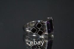 Nicky Butler Sterling Silver Amethyst Glass Ring
