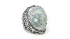 Noa Zuman Sterling Silver Pearshape Roman Glass Ring