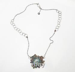 Nova Design Art Glass sterling silver handmade OOAK necklace