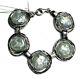 Nwt Or Paz Sterling Silver 925 Roman Glass Link Bracelet 8 Israel Pz
