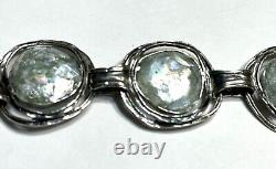 Nwt Or Paz Sterling Silver 925 Roman Glass Link Bracelet 8 Israel Pz