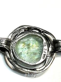 Nwt Or Paz Sterling Silver 925 Roman Glass Link Bracelet 8 Israel Pz