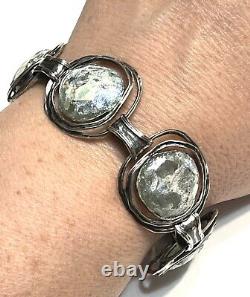 Nwt Or Paz Sterling Silver 925 Roman Glass Link Bracelet 8 Israel Pz