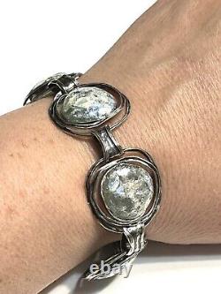 Nwt Or Paz Sterling Silver 925 Roman Glass Link Bracelet 8 Israel Pz