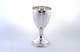 One 2 9/10 X 1 1/2 Inch Floral Engraved Sterling Silver Cordial Cup Glass