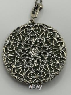 Or Paz Israel Roman Glass Sterling Silver Enhancer Pendant Necklace