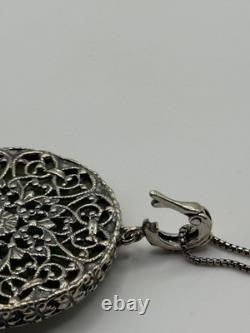 Or Paz Israel Roman Glass Sterling Silver Enhancer Pendant Necklace