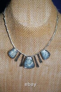 Or Paz Sterling Silver And Roman Glass Statement Necklace, Made In Israel