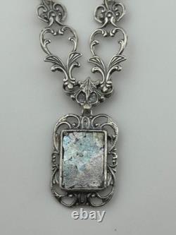 Or Paz Sterling Silver Roman Glass Necklace Israel