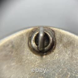 Orient & Flume Floral Iridescent Art Glass Sterling Silver Pendant 1978. Signed