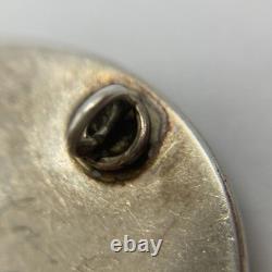 Orient & Flume Floral Iridescent Art Glass Sterling Silver Pendant 1978. Signed