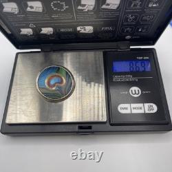 Orient & Flume Floral Iridescent Art Glass Sterling Silver Pendant 1978. Signed