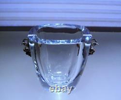 Original 1930s Danish Stromberg Glass Vase Sterling Silver Signed