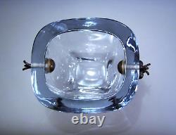 Original 1930s Danish Stromberg Glass Vase Sterling Silver Signed