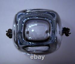 Original 1930s Danish Stromberg Glass Vase Sterling Silver Signed