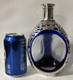 Original Large K. Uyeda Cobalt Blue Glass And Sterling Silver Decanter