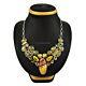 Oval Dico Glass Golden Rutile Cluster Statement Necklace Jewelry Sterling Silver