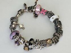 PANDORA8 Sterling Silver Fully Loaded Bracelet with 23 CharmsRETIREDALE/925