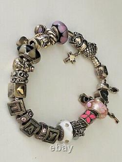 PANDORA8 Sterling Silver Fully Loaded Bracelet with 23 CharmsRETIREDALE/925