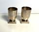 Pair Mid-century Modern William Spratling Mexico Sterling Silver Shot Glasses
