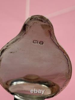 Pair Of Antique Sterling Silver Topped Glass Whiskey Noggins Hallmarked England